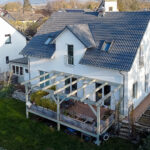 Drohnenansicht Garten + Terrasse
